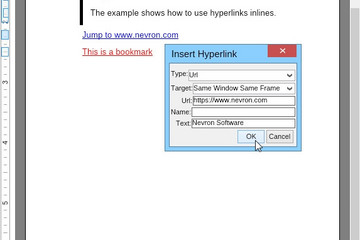 NOV  Rich Text Editor for .NET预览：Hyperlinks and bookmarks