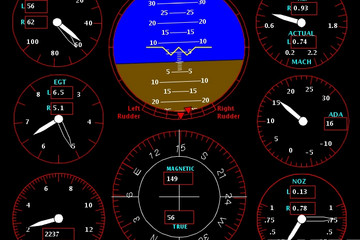 GLG Graphics Server预览：AJAX Avionics Dashboard Demo