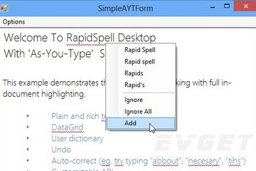 RapidSpell Desktop .NET預(yù)覽：