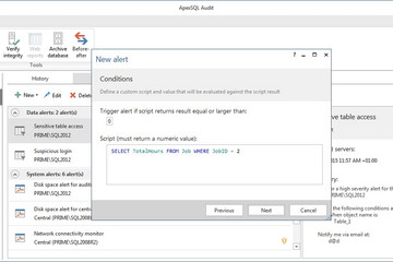 ApexSQL Audit预览：自定义快讯