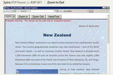 Spire.PDFViewer for ASP.NET预览：zoom in out