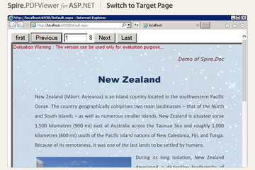 Spire.PDFViewer for ASP.NET预览：switch to target page