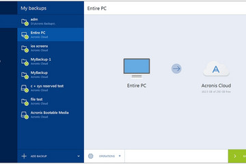 Acronis True Image预览：开始备份