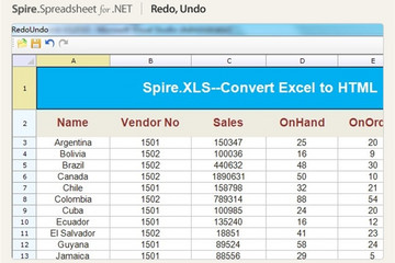 Spire.Spreadsheet for .NET預(yù)覽：Spire.Spreadsheet for .NET圖集