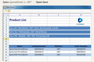 Spire.Spreadsheet for .NET預(yù)覽：Spire.Spreadsheet for .NET圖集