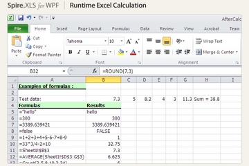 Spire.XLS for WPF 预览：Spire.XLS for WPF图集