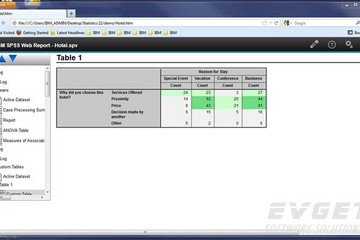 SPSS Statistics Base预览：web-report