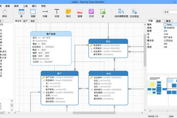 Navicat Data Modeler预览：数据模型（windows版）