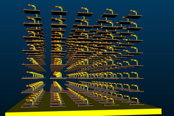Ab3d.DXEngine预览：DirectX-Model3DGroup-Instancing