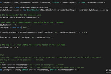 Xceed Real-Time Zip for .NET预览：Xceed-RealTimeZip-Net-Screenshot