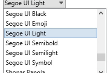 TMS FNC UI Pack预览：TTMSFNCFontNamePicker