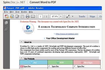 Spire.Doc for .NET预览：Spire.Doc for .NET页面截图