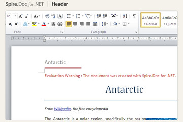 Spire.Doc for .NET预览：Spire.Doc for .NET页面截图