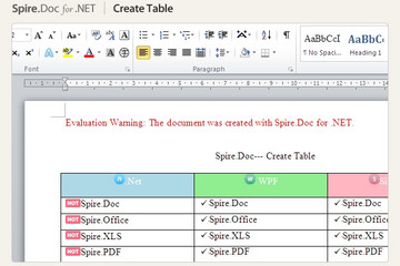 Spire.Doc for .NET预览：Spire.Doc for .NET页面截图