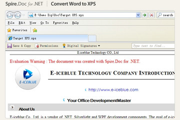 Spire.Doc for .NET预览：Spire.Doc for .NET页面截图