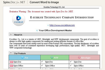 Spire.Doc for .NET预览：Spire.Doc for .NET页面截图