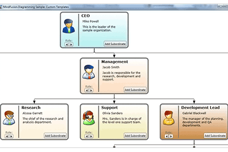 MindFusion.Diagramming for WPF：自定义模板
