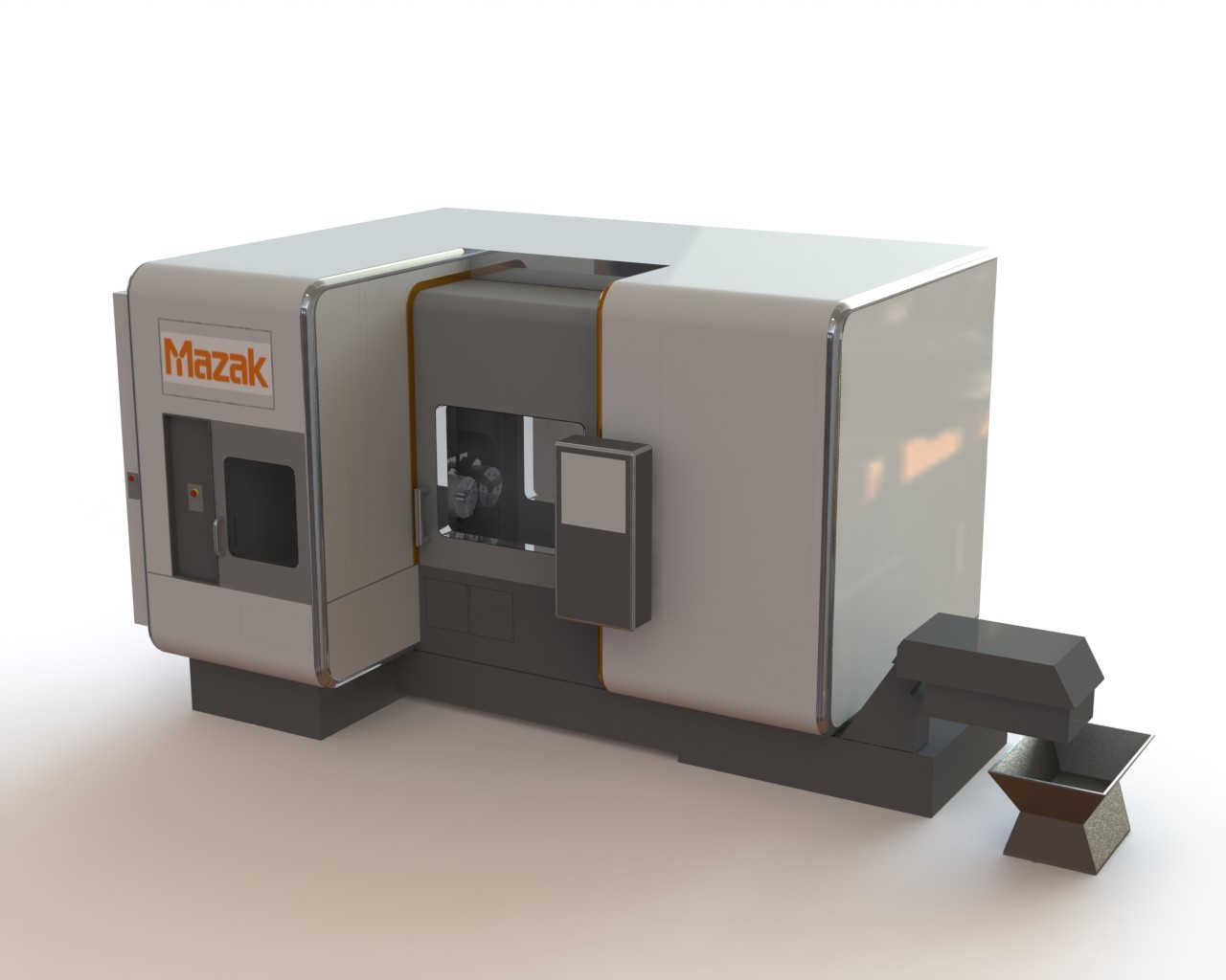 SolidWorks建模實(shí)例：Mazak i200/i200s（尺寸可調(diào)節(jié)）