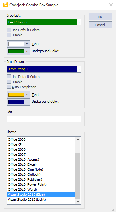 Xtreme Toolkit Pro Controls示例：Flat Combo