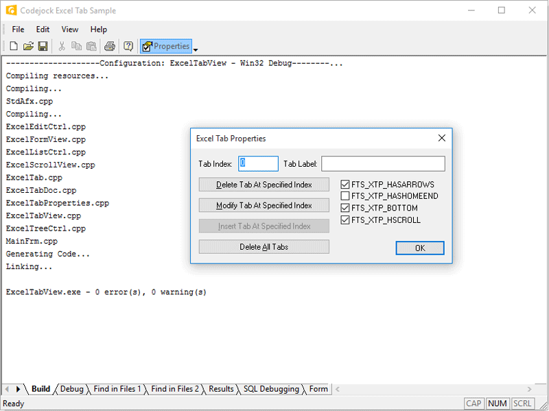 Xtreme Toolkit Pro Controls示例：Excel Tab View