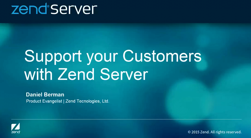 Zend Server视频：实时支持功能