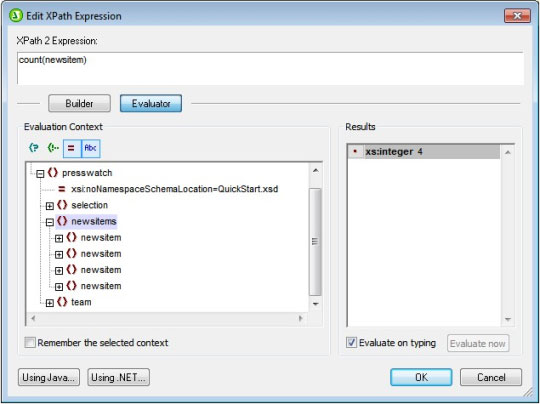 Altova StyleVision,XPath Builder