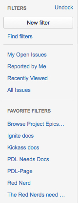 JIRA過濾器