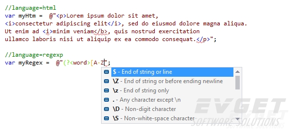 ReSharper2016 HTML RegEx