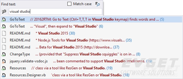 ReSharper2016 Go to Text 
