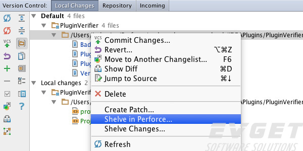 Shelve in Perforce