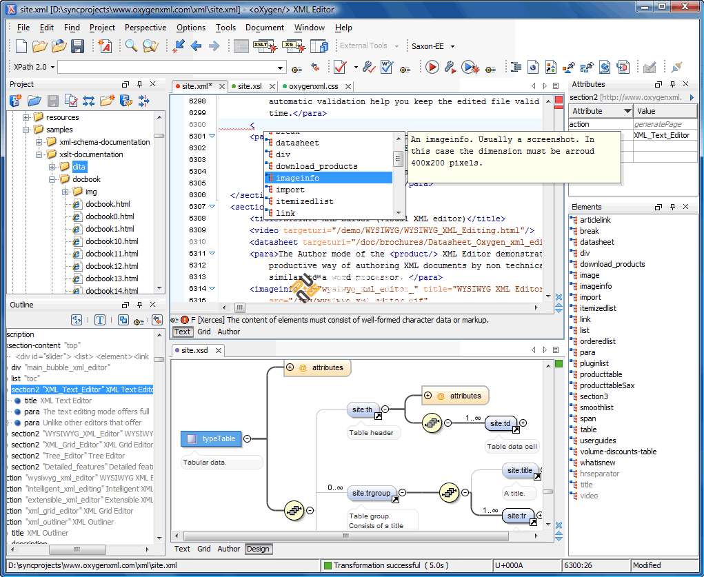 learn to use oxygen xml editor