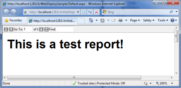 ActiveReports for .NET,报表,部署