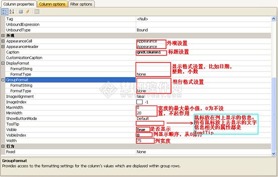 DevExpress GridControl使用教程之表格列名的配置