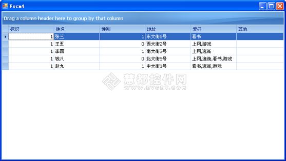 DevExpress GridControl使用教程之表格列名的配置