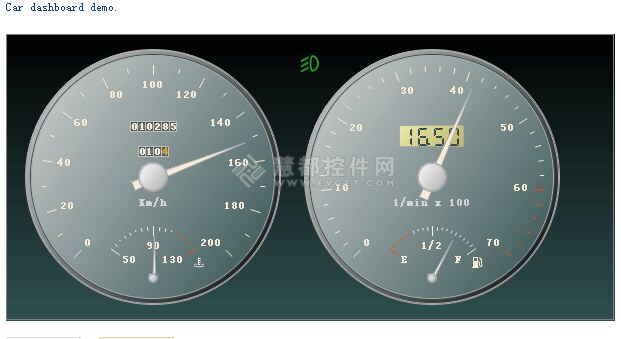 BCGControlBar仪表（Gauge）效果预览与演示下载