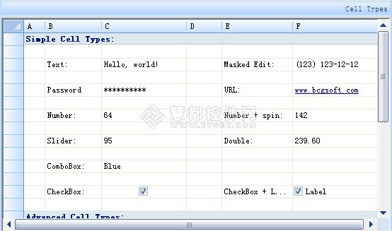 初探BCGControlBar for MFC数据网格DataGrid功能（附示例）