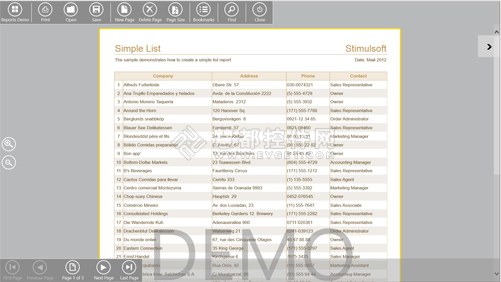 Stimulsoft Reports.WinRT显示和保存报表的代码示例