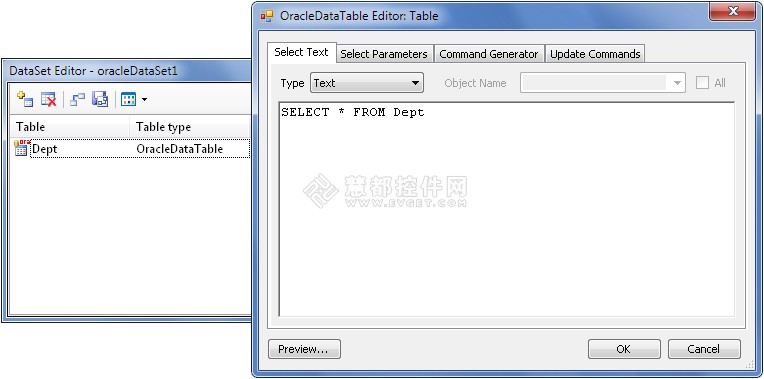 dotConnect for Oracle使用教程：数据设置编辑器的使用