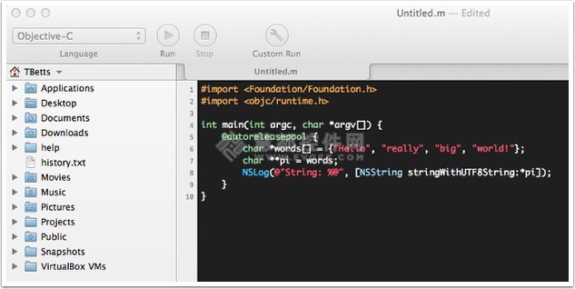Mac和iOS应用开发工具 CodeRunner