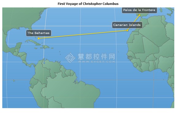 Flash地图控件AnyMap使用教程：在地图上添加线条
