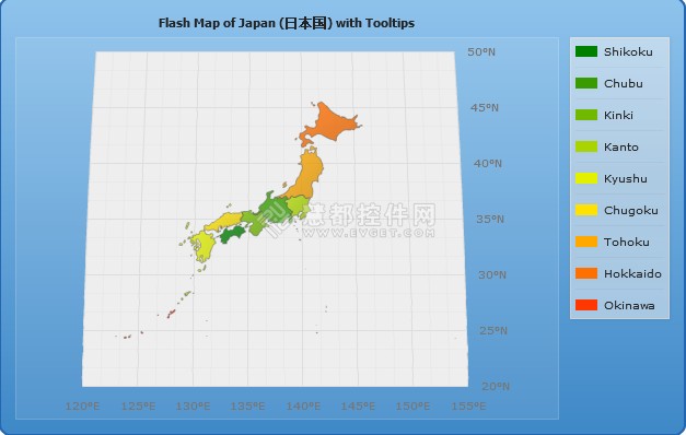Flash地图控件AnyMap使用教程：地图区域提示工具条设置