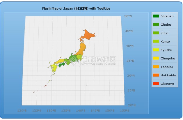 Flash地图控件AnyMap使用教程：地图中的图例