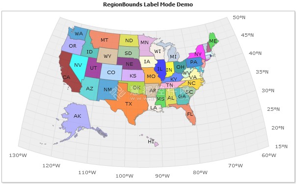 Flash地图控件AnyMap使用教程：地图区域标签的使用
