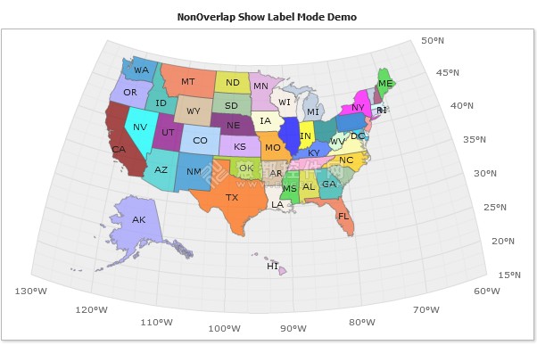 Flash地图控件AnyMap使用教程：地图区域标签的使用
