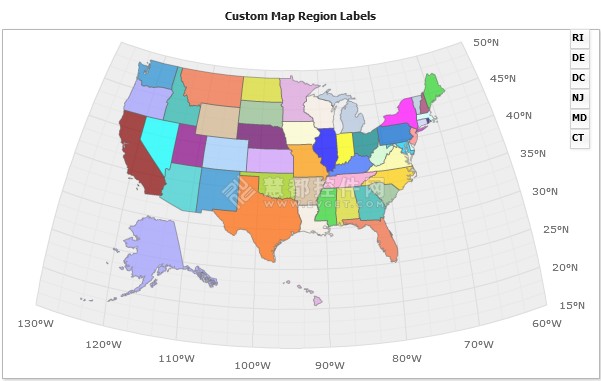 Flash地图控件AnyMap使用教程：地图区域标签的使用