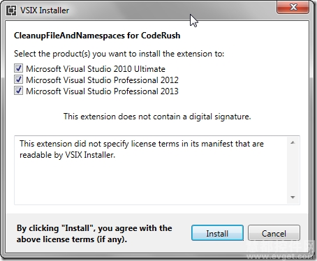 CodeRush2013.2,CleanupFileAndNamespaces,VSIX
