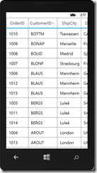 排序,DataGrid,Essential Studio for Windows Phone,Syncfusion