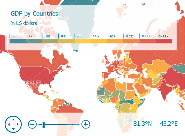 DevExpress WinForms Map Control v13.2,浅色主题