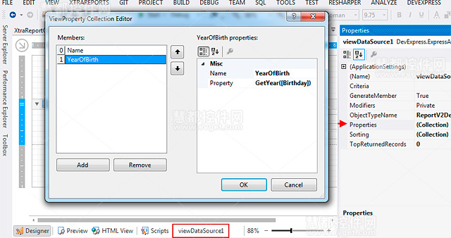 DevExpress eXpressApp Framework v13.2,ViewDataSource,Properties
