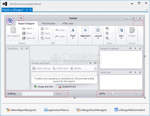 DevExpress V2013.1报表与仪表盘：全新设计器发布